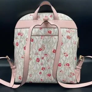 Michael Kors Spring Flowers Monogram Leather Backpack, Pink (NWOT) MICHAEL KORS KENLY MEDIUM PEBBLED LEATHER BACKPACK PINK/GOLD  main image 3